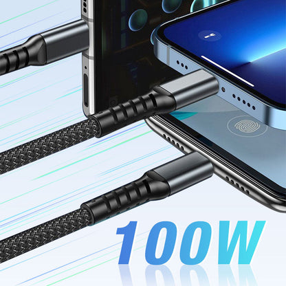 ⚡Vente flash à durée limitée🔋Chargement super rapide 100w, câble de données transparent 3-en-1