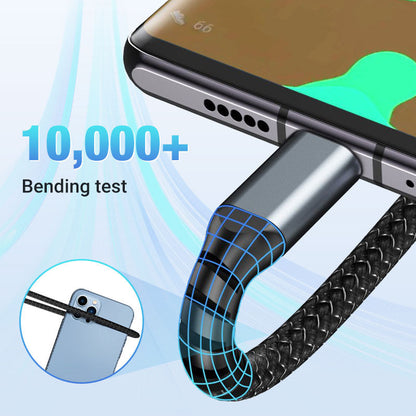 ⚡Vente flash à durée limitée🔋Chargement super rapide 100w, câble de données transparent 3-en-1
