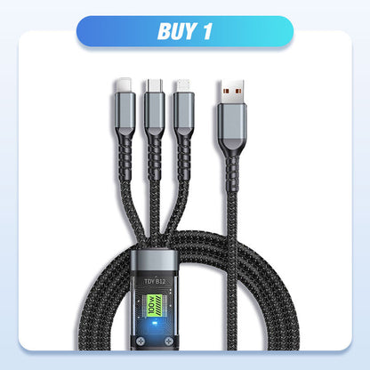 ⚡Vente flash à durée limitée🔋Chargement super rapide 100w, câble de données transparent 3-en-1
