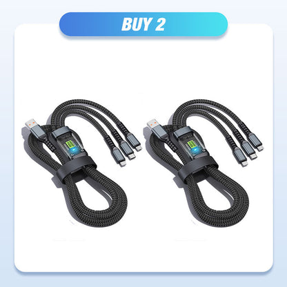 ⚡Vente flash à durée limitée🔋Chargement super rapide 100w, câble de données transparent 3-en-1