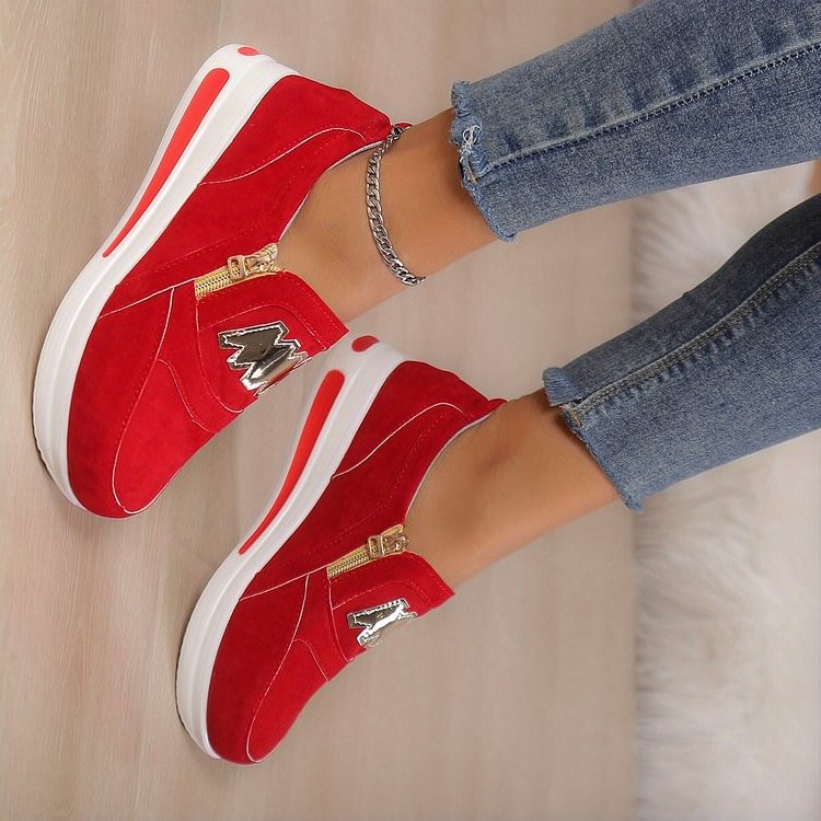 📢📢50% DE RÉDUCTION !! ⏰ Baskets Orthopédiques à Plateforme pour Femmes – Soutien Triple Voûte, Semelle Antidérapante & Confort Pieds Nus 🥿👣