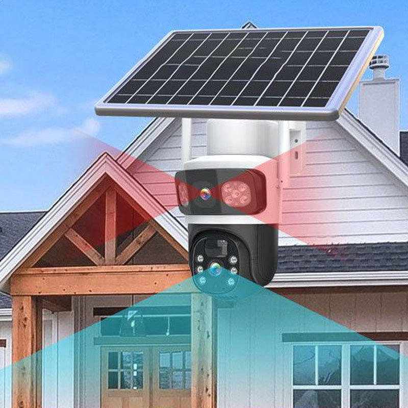📹55 % de réduction + livraison gratuite☀️ Caméra de Sécurité Solaire Sans Fil Extérieure à Double Objectif – Vision 360°, Détection de Mouvement & Parfaite Pour Une Surveillance Continue 🔭