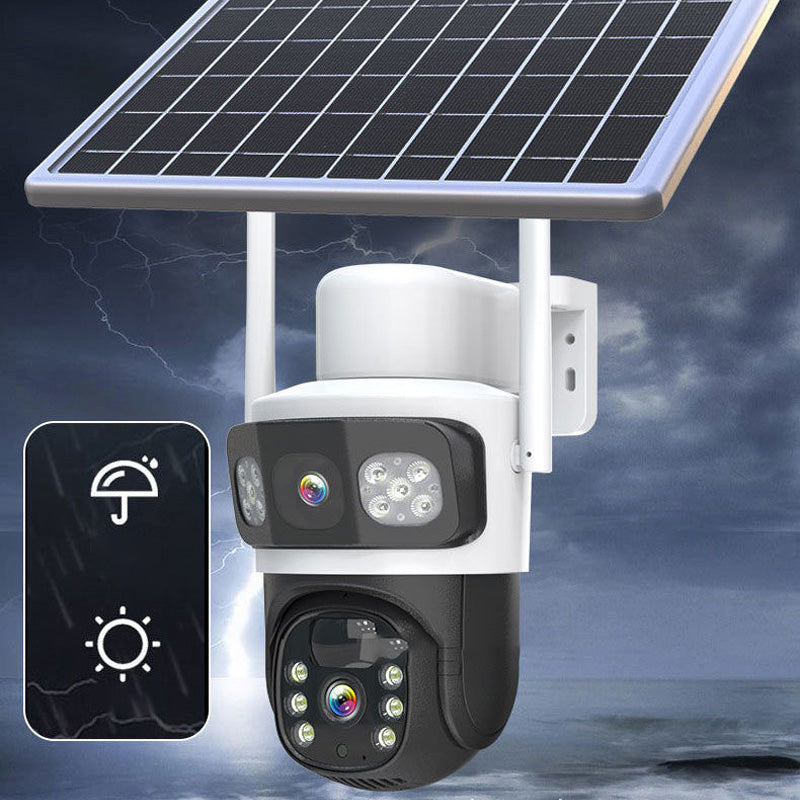 📹55 % de réduction + livraison gratuite☀️ Caméra de Sécurité Solaire Sans Fil Extérieure à Double Objectif – Vision 360°, Détection de Mouvement & Parfaite Pour Une Surveillance Continue 🔭