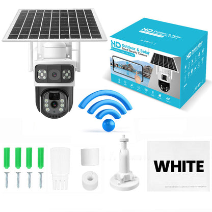 📹55 % de réduction + livraison gratuite☀️ Caméra de Sécurité Solaire Sans Fil Extérieure à Double Objectif – Vision 360°, Détection de Mouvement & Parfaite Pour Une Surveillance Continue 🔭