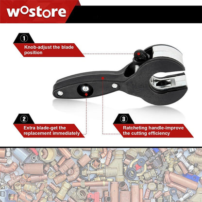 🛠️ PROMO FLASH -50% ! 🧰 Set Coupe-Tubes à Cliquet 3-en-1 Édition 2026 – Acier Industriel – Coupe Fluide 6-23 mm pour Plomberie & Chauffage 🔥