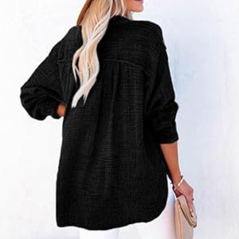 👚Chemisier Femme Oversize ✅ Gaze Légère & Col V Boutonné | Fluide et Décontracté 🍃