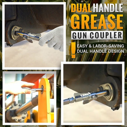 📢📢50 % DE RÉDUCTION !! ⏰ Coupleur de Graisseur à Double Poignée Haute Pression – Connexion Universelle, Robuste & Anti-Fuite pour Atelier ⚙️