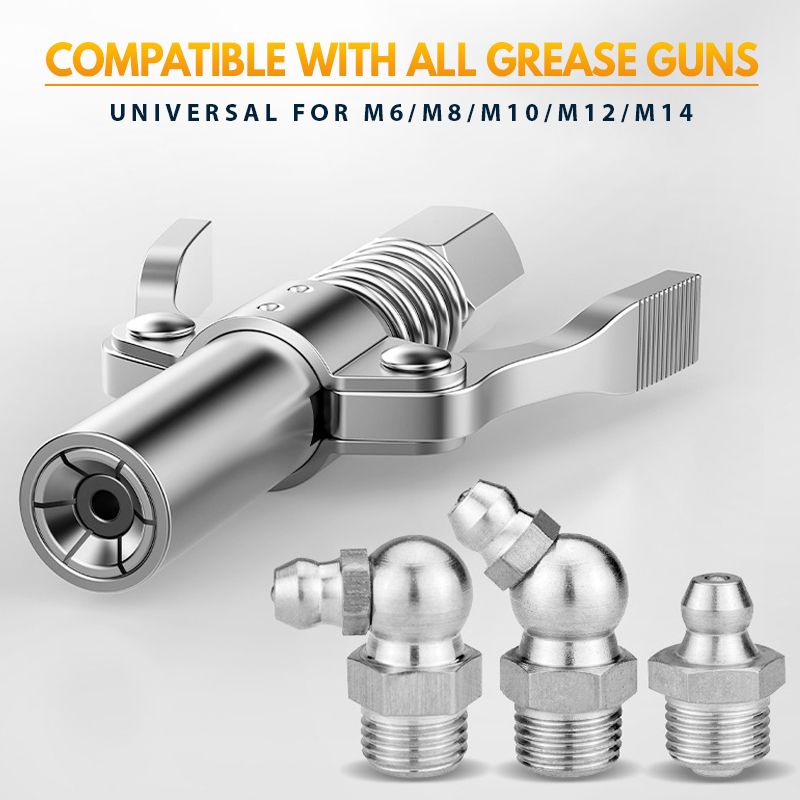 📢📢50 % DE RÉDUCTION !! ⏰ Coupleur de Graisseur à Double Poignée Haute Pression – Connexion Universelle, Robuste & Anti-Fuite pour Atelier ⚙️