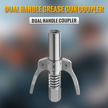 📢📢50 % DE RÉDUCTION !! ⏰ Coupleur de Graisseur à Double Poignée Haute Pression – Connexion Universelle, Robuste & Anti-Fuite pour Atelier ⚙️