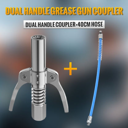 📢📢50 % DE RÉDUCTION !! ⏰ Coupleur de Graisseur à Double Poignée Haute Pression – Connexion Universelle, Robuste & Anti-Fuite pour Atelier ⚙️