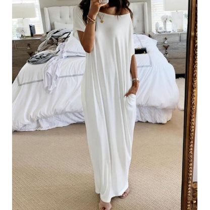 📢📢50 % de réduction !! ⏰Robe Longue Ample & Décontractée – Confort Absolu au Quotidien 🌿👗【Offre Limitée】