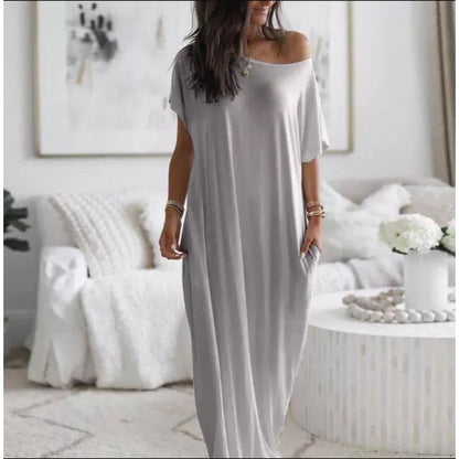 📢📢50 % de réduction !! ⏰Robe Longue Ample & Décontractée – Confort Absolu au Quotidien 🌿👗【Offre Limitée】