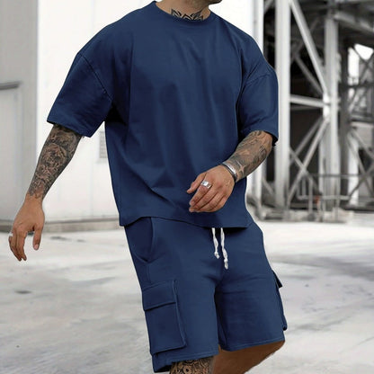 🔥50 % de réduction🩳Ensemble Décontracté Homme ✅ T-Shirt & Short | Confort Léger au Quotidien 👕