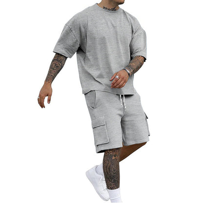 🔥50 % de réduction🩳Ensemble Décontracté Homme ✅ T-Shirt & Short | Confort Léger au Quotidien 👕
