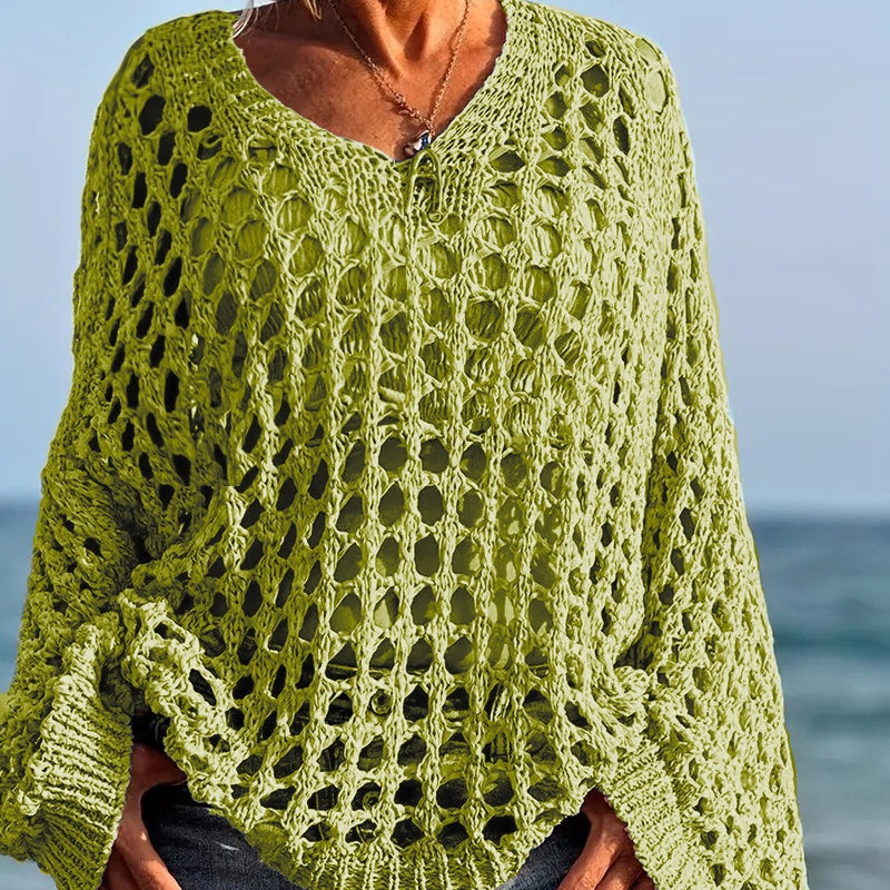 ✨ 61 % de réduction 🌸 Nouveauté🌸Haut décontracté unie en crochet pour femme