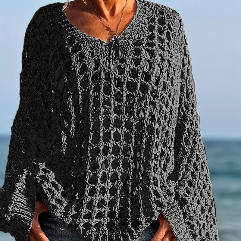 ✨ 61 % de réduction 🌸 Nouveauté🌸Haut décontracté unie en crochet pour femme