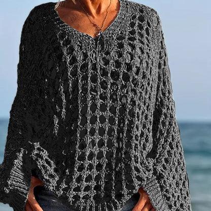 ✨ 61 % de réduction 🌸 Nouveauté🌸Haut décontracté unie en crochet pour femme
