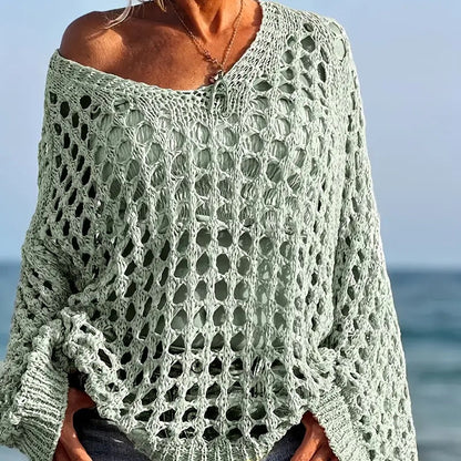 ✨ 61 % de réduction 🌸 Nouveauté🌸Haut décontracté unie en crochet pour femme