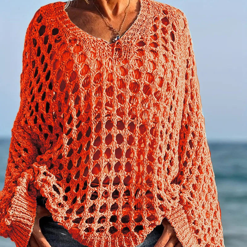 ✨ 61 % de réduction 🌸 Nouveauté🌸Haut décontracté unie en crochet pour femme