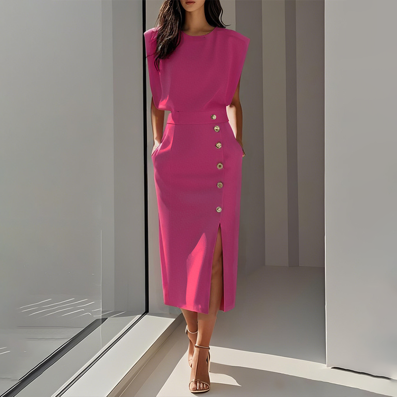👗 52% DE RÉDUCTION! 🌸 Robe Midi Fendue Élégante pour Femme – Tissu Fluide, Coupe Flatteuse & Parfaite Pour Les Journées Ensoleillées Ou Les Soirées Estivales 💃