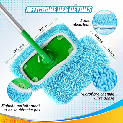 🏠VENTE CHAUDE 60 % de réduction 🔥 Tampons de vadrouille réutilisables(Achetez-en 2 livraison gratuite)