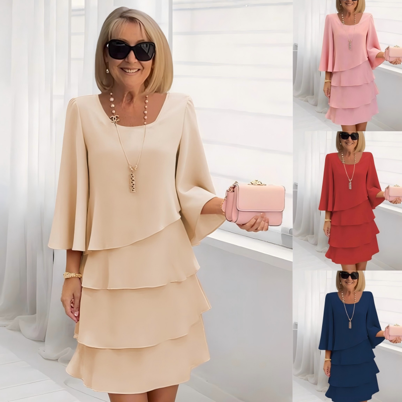 💎 -50% SUR LA ROBE MOUSSELINE « GÂTEAU » ! 💎 Effet Amincissant, Volants Cascades & Élégance Légère