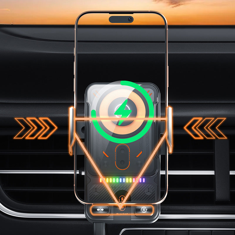 🚗60 % DE RÉDUCTION MAINTENANT ! 📱 Support de téléphone de voiture 2 en 1 et chargeur sans fil – Rotation à 360°, fixation robuste et charge rapide 🔋