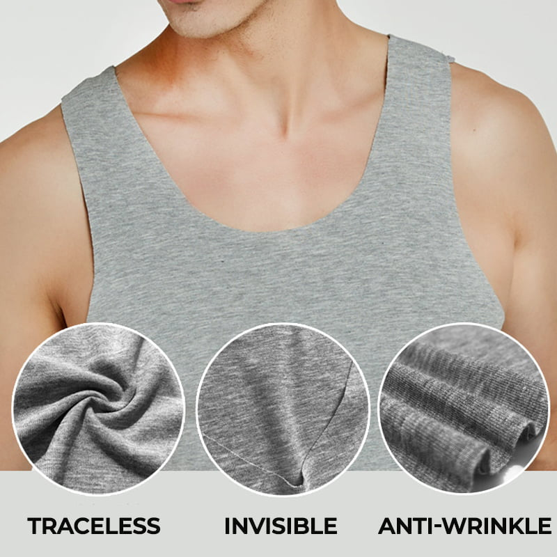 💪🌬️ 50 % de réduction + 2 articles, c'est moins cher 🧊 Gilet sans coutures extensible pour homme, préservant l'intimité