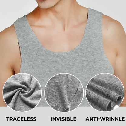 💪🌬️ 50 % de réduction + 2 articles, c'est moins cher 🧊 Gilet sans coutures extensible pour homme, préservant l'intimité