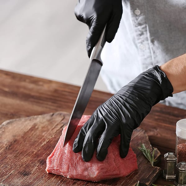 Gants jetables en nitrile antidérapants et anti-rayures
