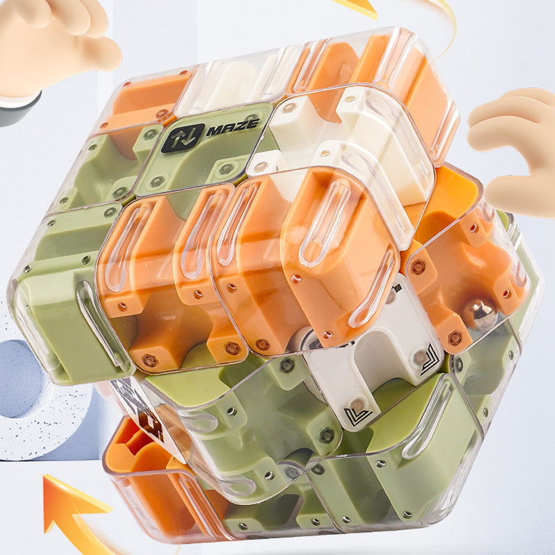 🧩 50% DE RÉDUCTION! ✨ Cube Labyrinthe 3D à Bille - Double Jeu Éducatif avec 120 Parcours pour Développer la Logique Spatiale et la Concentration 🧠🔛