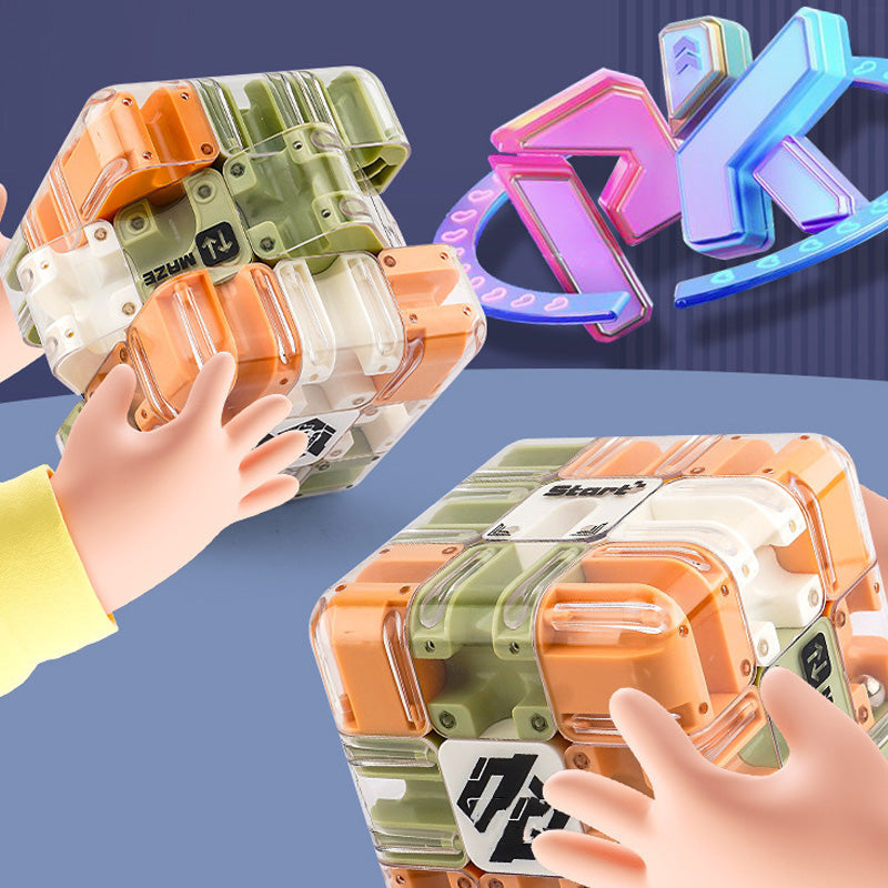 🧩 50% DE RÉDUCTION! ✨ Cube Labyrinthe 3D à Bille - Double Jeu Éducatif avec 120 Parcours pour Développer la Logique Spatiale et la Concentration 🧠🔛