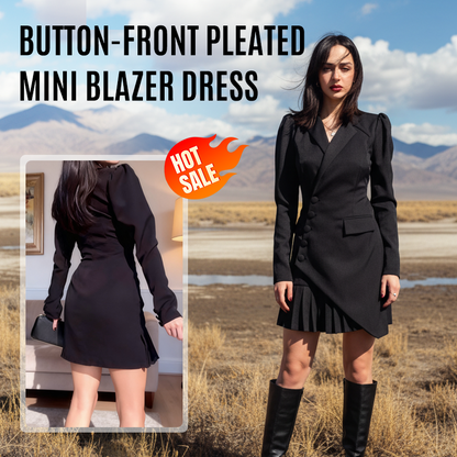 🌟 Robe Blazer à Plis -55% ! 💃 La pièce signature qui allie puissance du tailleur et sensualité de la robe ! ✨