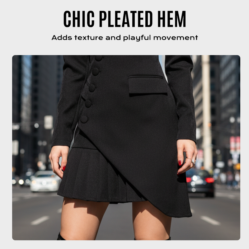 🌟 Robe Blazer à Plis -55% ! 💃 La pièce signature qui allie puissance du tailleur et sensualité de la robe ! ✨
