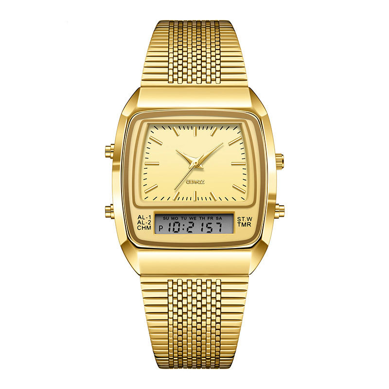 ⌚ 60% DE RÉDUCTION ! ✨ Montre Rétro Carrée Multifonction – Double Affichage, Design Intemporel & Confortable au Quotidien 🔋