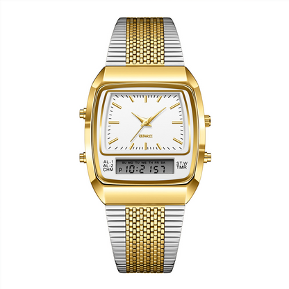 ⌚ 60% DE RÉDUCTION ! ✨ Montre Rétro Carrée Multifonction – Double Affichage, Design Intemporel & Confortable au Quotidien 🔋