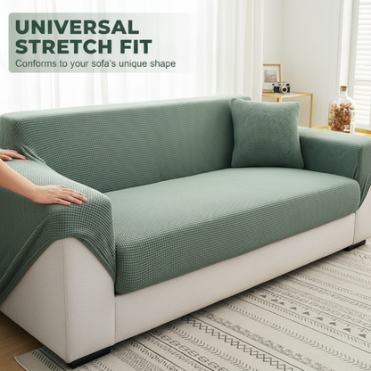 🛋️ 50% DE RÉDUCTION! 🧵 Housse de Canapé Extensible en Maille Jacquard – Anti-Dérapante, Douce & Ajustement Universel 🏠