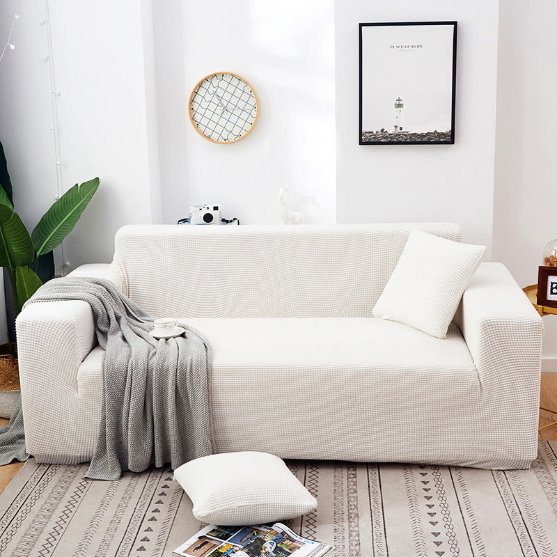 🛋️ 50% DE RÉDUCTION! 🧵 Housse de Canapé Extensible en Maille Jacquard – Anti-Dérapante, Douce & Ajustement Universel 🏠