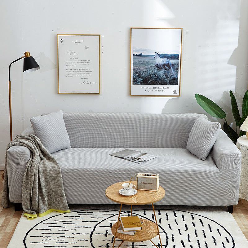 🛋️ 50% DE RÉDUCTION! 🧵 Housse de Canapé Extensible en Maille Jacquard – Anti-Dérapante, Douce & Ajustement Universel 🏠
