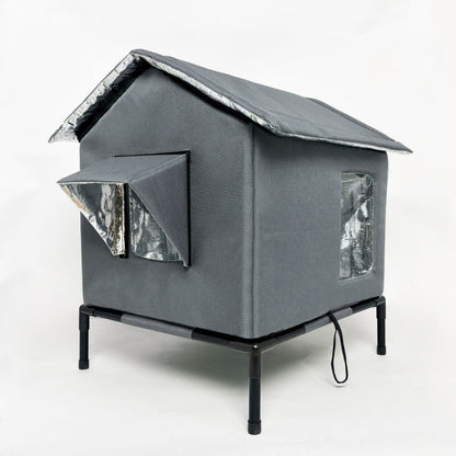 Maison pour Chat d’Extérieur ✅ Imperméable & Surélevée | Isolante et Pliable 🐱 -53% AUJOURD’HUI 🔥