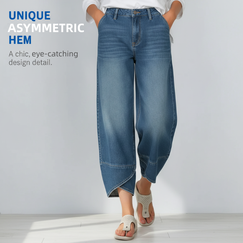 💥2026 HOT SALE💥Jeans décontractés pour femmes à jambes larges et coupe courte