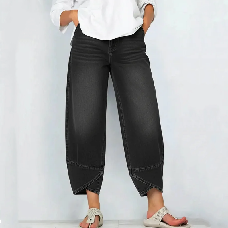 💥2026 HOT SALE💥Jeans décontractés pour femmes à jambes larges et coupe courte