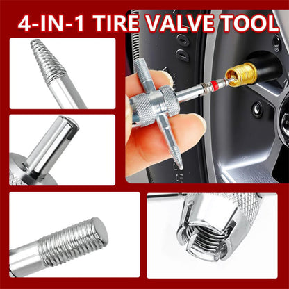 📢📢50% de réduction ! Kit d’outils pour valve de pneu de voiture à changement rapide – Polyvalent & Portable 🔧🚗