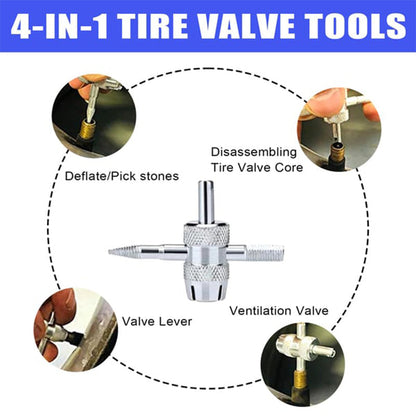 📢📢50% de réduction ! Kit d’outils pour valve de pneu de voiture à changement rapide – Polyvalent & Portable 🔧🚗