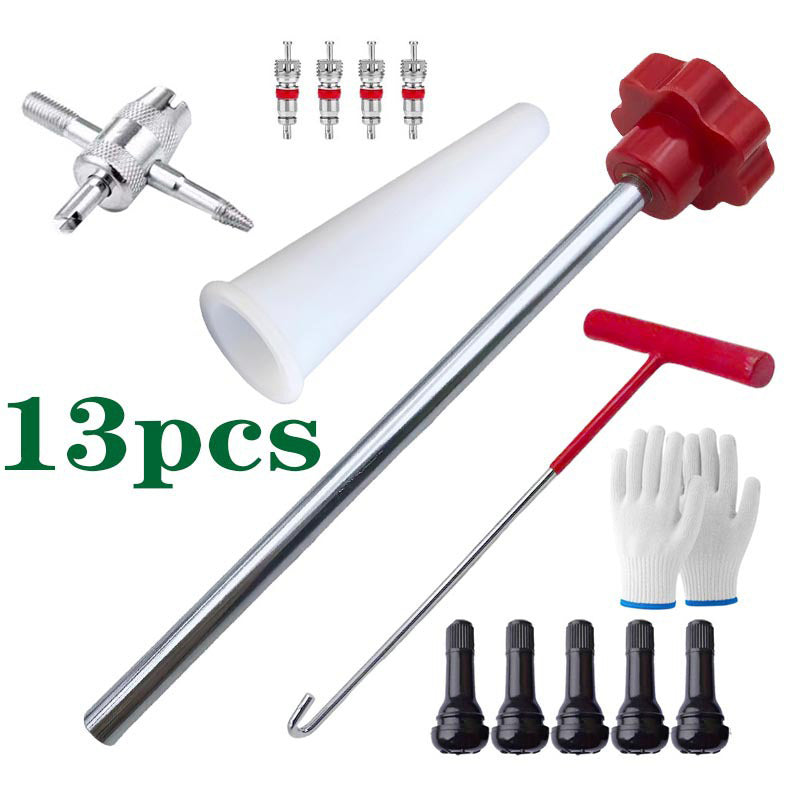 📢📢50% de réduction ! Kit d’outils pour valve de pneu de voiture à changement rapide – Polyvalent & Portable 🔧🚗