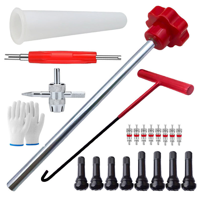 📢📢50% de réduction ! Kit d’outils pour valve de pneu de voiture à changement rapide – Polyvalent & Portable 🔧🚗