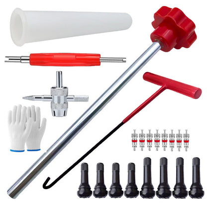 📢📢50% de réduction ! Kit d’outils pour valve de pneu de voiture à changement rapide – Polyvalent & Portable 🔧🚗