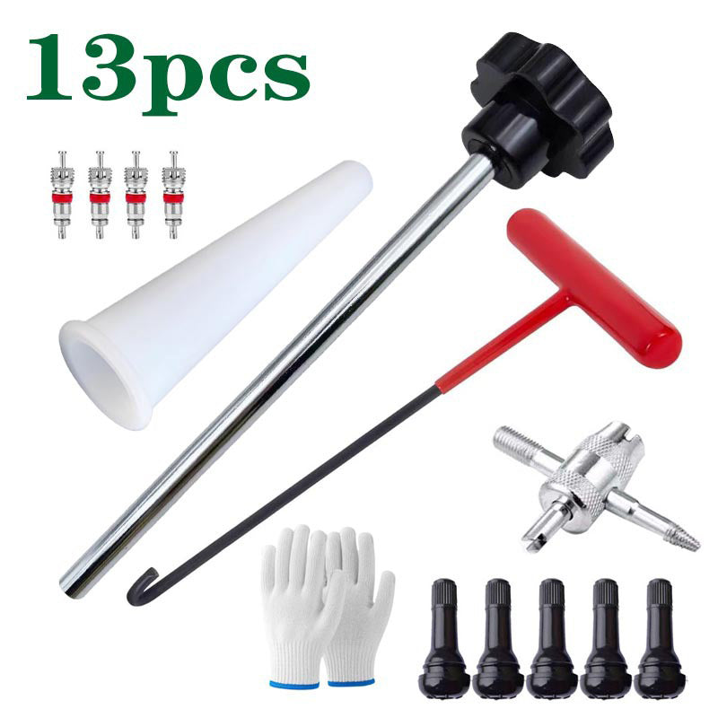 📢📢50% de réduction ! Kit d’outils pour valve de pneu de voiture à changement rapide – Polyvalent & Portable 🔧🚗