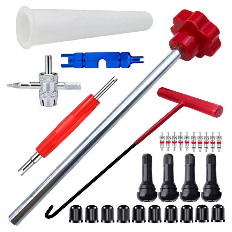 📢📢50% de réduction ! Kit d’outils pour valve de pneu de voiture à changement rapide – Polyvalent & Portable 🔧🚗