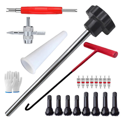📢📢50% de réduction ! Kit d’outils pour valve de pneu de voiture à changement rapide – Polyvalent & Portable 🔧🚗
